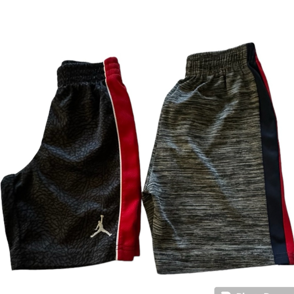 Bundle of 2pc kids pull-up shorts/ Size 4/ Color Black and Gray